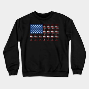 America Rifle Assault Rifle USA US Flag States Crewneck Sweatshirt